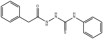 (Z)-N-phenyl-N-(2-phenylacetyl)carbamohydrazonothioic acid分子式结构图