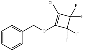 (2-CHLORO-3,3,4,4-TETRAFLUOROCYCLOBUT-1-ENYLOXYMETHYL)-BENZENE分子式结构图