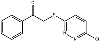 α-[(6-Chloropyridazin-3-yl)thio]acetophenone分子式结构图