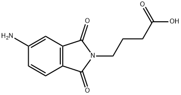 4-(5-氨基-1,3-二氧代-1,3-二氢-2H-异吲哚-2-基)丁酸分子式结构图