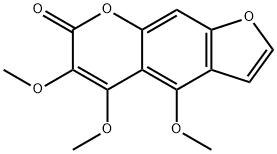 4,5,6-Trimethoxy-7H-furo[3,2-g][1]benzopyran-7-one分子式结构图