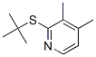 2-tert-Butylthio-3,4-dimethylpyridine分子式结构图