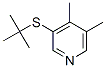 3-tert-Butylthio-4,5-dimethylpyridine分子式结构图