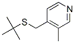 4-(tert-Butylthiomethyl)-3-methylpyridine分子式结构图