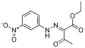 Butanoic acid, 2-[2-(3-nitrophenyl)hydrazinylidene]-3-oxo-, ethyl ester分子式结构图