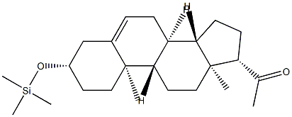 3β-(Trimethylsilyloxy)pregn-5-en-20-one分子式结构图