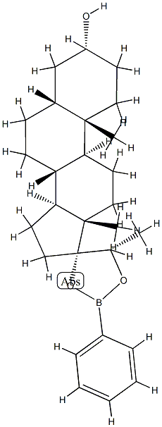 (20S)-17,20-[(Phenylboranediyl)bis(oxy)]-5β-pregnan-3α-ol分子式结构图