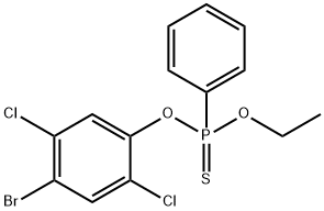 O-(2,5-DICHLORO-4-BROMOPHENYL)O-ETHYLPHENYLPHOSPHONOTHIONATE分子式结构图