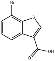 7-溴-1-苯并噻吩-3-羧酸分子式结构图