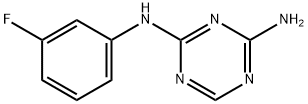 N-(3-氟苯基)-1,3,5-三嗪-2,4-二胺分子式结构图