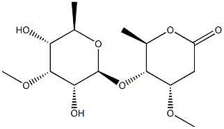 6-DEOXY-3-O-METHYL-BETA-ALLOPYRANOSYL(1-4)-BETA-CYMARONIC ACID DELTA-LACTONE分子式结构图