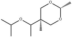 5α-(1-Isopropoxyethyl)-2β,5β-dimethyl-1,3-dioxane分子式结构图