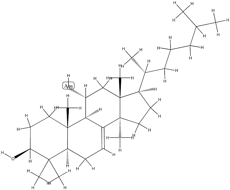 Lanost-7-ene-3β,11α-diol分子式结构图