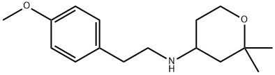 N-(4-甲氧基苯乙基)-2,2-二甲基四氢-2H-吡喃-4-胺分子式结构图