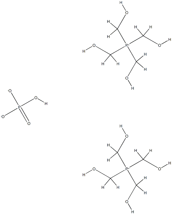 tetrakis(hydroxymethyl)phosphonium phosphate(2:1)分子式结构图