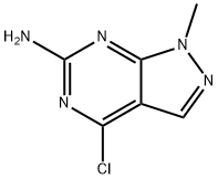 4-氯-1-甲基-1H-吡唑并[3,4-D〕嘧啶-6-胺分子式结构图