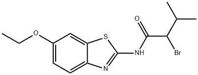 2-BROMO-N-6-ETHOXY-2-BENZOTHIAZOLYL-3-METHYL-BUTYRAMIDE分子式结构图