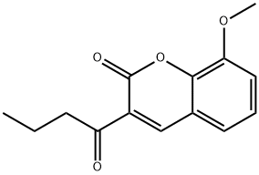 3 - 丁酰基-8-甲氧基-2H-苯并吡喃-2-酮分子式结构图