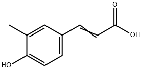 4-HYDROXY-3-METHYLCINNAMIC ACID分子式结构图