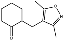 2-[(3,5-Dimethyl-4-isoxazolyl)methyl]cyclohexanone分子式结构图