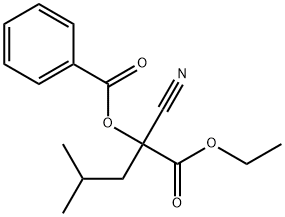 2-Cyano-2-(benzoyloxy)-4-methylvaleric acid ethyl ester分子式结构图