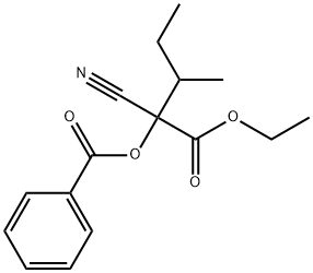 2-Cyano-2-(benzoyloxy)-3-methylvaleric acid ethyl ester分子式结构图