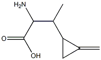 α-Amino-β-methyl-2-methylenecyclopropanepropionic acid分子式结构图