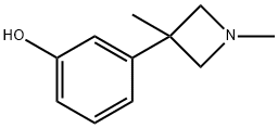 m-(1,3-Dimethyl-3-azetidinyl)phenol分子式结构图