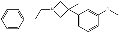 3-(m-Methoxyphenyl)-3-methyl-1-phenethylazetidine分子式结构图