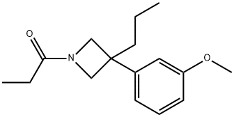 3-(m-Methoxyphenyl)-1-propionyl-3-propylazetidine分子式结构图