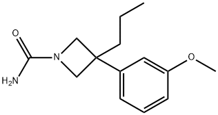 3-(m-Methoxyphenyl)-3-propyl-1-carbamoylazetidine分子式结构图