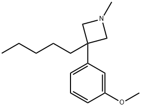 3-(m-Methoxyphenyl)-1-methyl-3-pentylazetidine分子式结构图