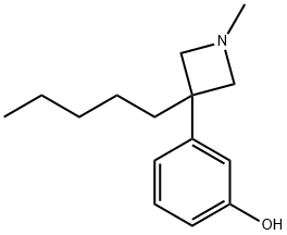 m-(1-Methyl-3-pentyl-3-azetidinyl)phenol分子式结构图