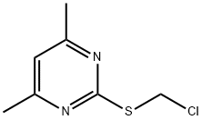 2-[(CHLOROMETHYL)SULFANYL]-4,6-DIMETHYLPYRIMIDINE分子式结构图