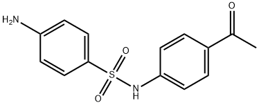 N-(4-ACETYL-PHENYL)-4-AMINO-BENZENESULFONAMIDE分子式结构图