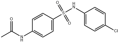 4-乙酰胺基-N-(4-氯苯基)苯磺酰胺分子式结构图