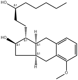 (1R,2R,3AS,9AS)-2,3,3A,4,9,9A-六氢-1-[(3S)-3-甲氧基辛基]-1H-苯并[F]茚-2,5-二醇分子式结构图