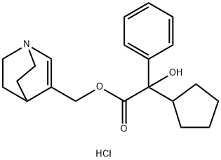 MANDELIC ACID, alpha-CYCLOPENTYL-, (1-AZABICYCLO(2.2.2)OCT-2-EN-3-YL)M ETHYL ESTE分子式结构图