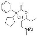 1,3-Dimethyl-4-piperidyl phenylcyclopentylglycolate hydrochloride分子式结构图