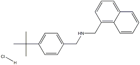 N-[[4-叔丁基苯基]甲基]-1-萘甲胺盐酸盐分子式结构图