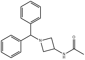 N-(1-二苯甲基氮杂环丁烷-3-基)乙酰胺分子式结构图