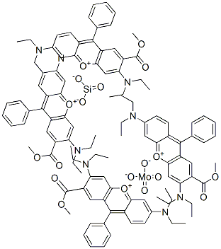 Xanthylium, 3,6-bis(diethylamino)-9-2-(methoxycarbonyl)phenyl-, molybdatesilicate分子式结构图