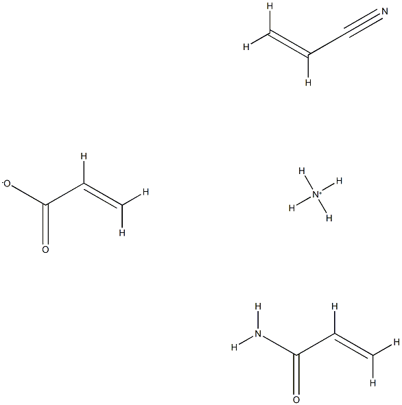 2-Propenoic acid, ammonium salt, polymer with 2-propenamide and 2-propenenitrile分子式结构图