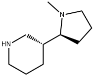 (3R)-3-[(2R)-1-METHYLPYRROLIDIN-2-YL]PIPERIDINE分子式结构图