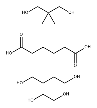 Adipic acid-1,4-butanediol-2,2-dimethyl-1,3-propanediol-1,2-ethanediol copo分子式结构图