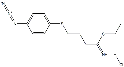 ethyl 4-azidophenyl-1,4-dithiobutyrimidate分子式结构图