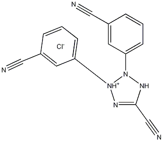 5-Cyano-2,3-bis(3-cyanophenyl)-2H-tetrazolium chloride分子式结构图