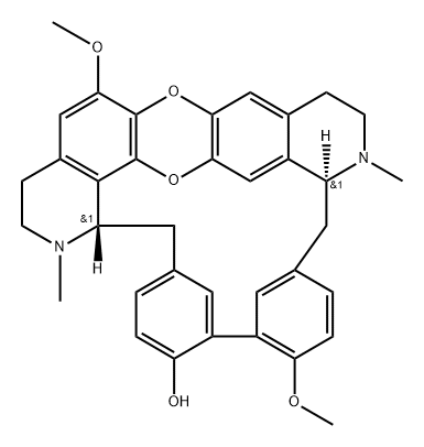 (1'α)-6',7-Didemethoxy-12-O-demethyl-6',7-oxy-12'-O-methylrodiasine分子式结构图