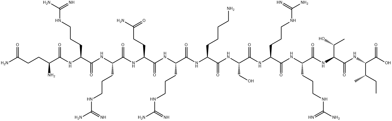 H-GLN-ARG-ARG-GLN-ARG-LYS-SER-ARG-ARG-THR-ILE-OH分子式结构图