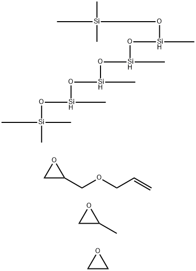 Methyloxirane polymer with 1,1,1,3,5,7,9,11, 11,11-decamethylhexasiloxane, oxirane, and ((2-propenyloxy)methyl) oxirane分子式结构图